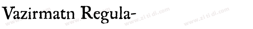 Vazirmatn Regula字体转换
